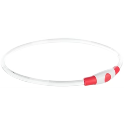 LED Halsband USB Silikon wiederaufladbar Rot